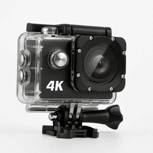 4K Action Camera with 170° Wide Angle – Waterproof, App Control & Ultra HD Image Quality