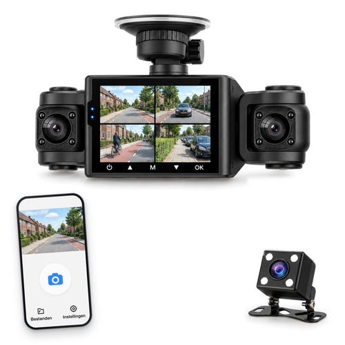 VisionEdge™ 360° Full HD Dashcam with Wifi, Night Vision & App Connection