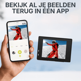 View and share 4K action camera footage via smartphone app.