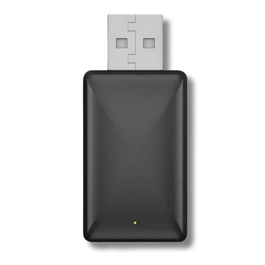 CarVizio draadloze USB-adapter voor Apple CarPlay en Android Auto – plug & play oplossing voor iedere auto met USB-poort.