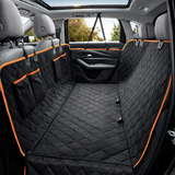 Dog Blanket Car Rear Seat Protector with Side Flaps Black