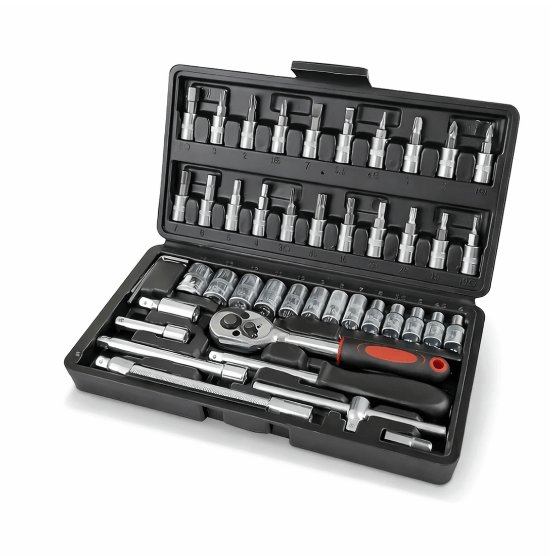 Professional Socket Set with Ratchet – Complete 46-Piece Tool Kit