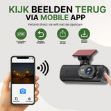 GuardianView Pro dashcam with wifi and mobile app, allowing you to view live footage, easily rewind, save and share via your smartphone.