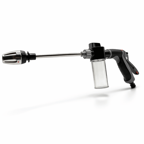 Pressure Washer Spray Gun with Foam Bottle – Ideal for Car, Home & RV Cleaning