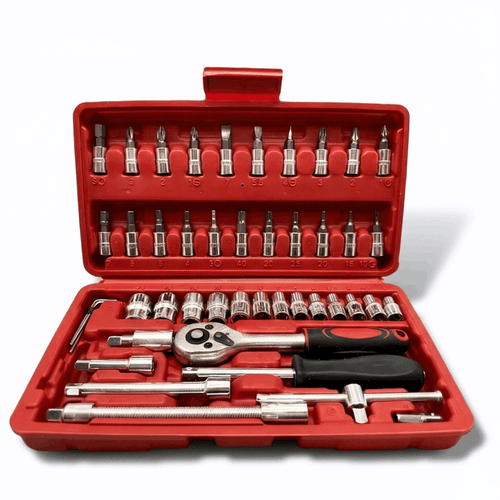 Premium 46-Piece Screwdriver Set with Ratchet Handle – Professional Multi-Bit Tool Kit
