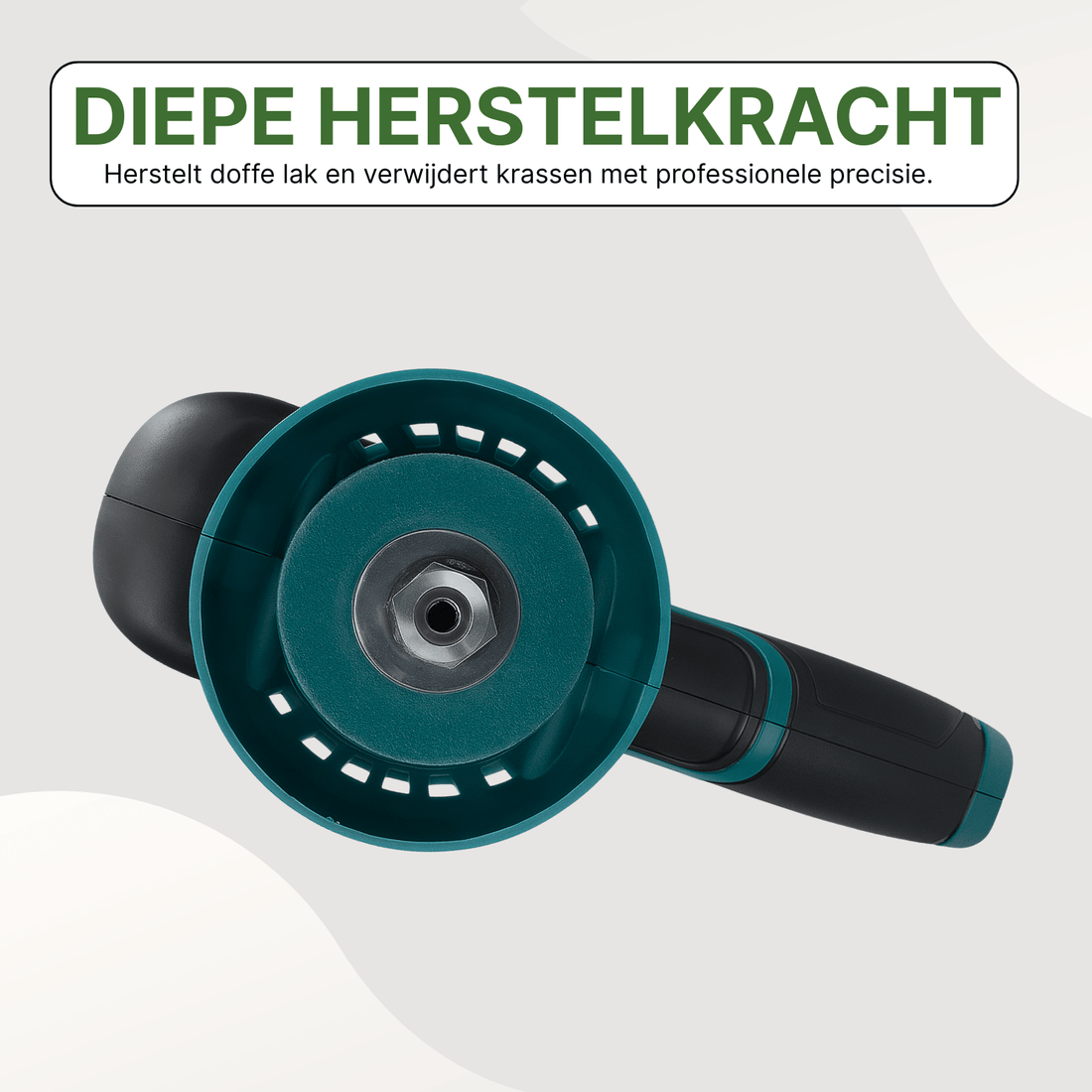 Close-up of the ShinePro polishing machine without pad, showing the disc holder and attachment mechanism.
