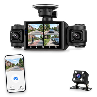 VisionEdge™ 360° Full HD Dashcam with Wifi, Night Vision & App Connection